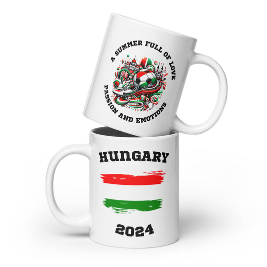 Ungarn | Fußball Sammleredition: Weiße Tasse mit exklusivem Motiv
