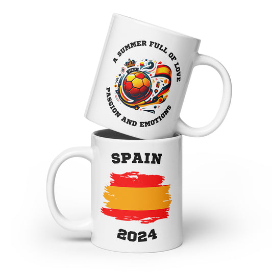 Spanien | Fußball Sammleredition: Weiße Tasse mit exklusivem Motiv