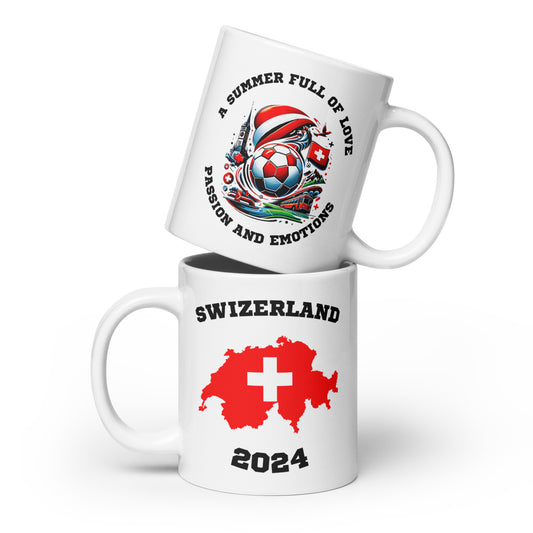 Schweiz | Fußball Sammleredition: Weiße Tasse mit exklusivem Motiv