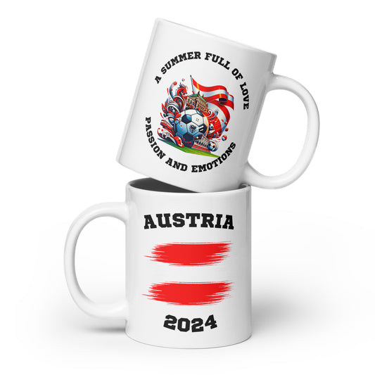 Österreich | Fußball Sammleredition: Weiße Tasse mit exklusivem Motiv