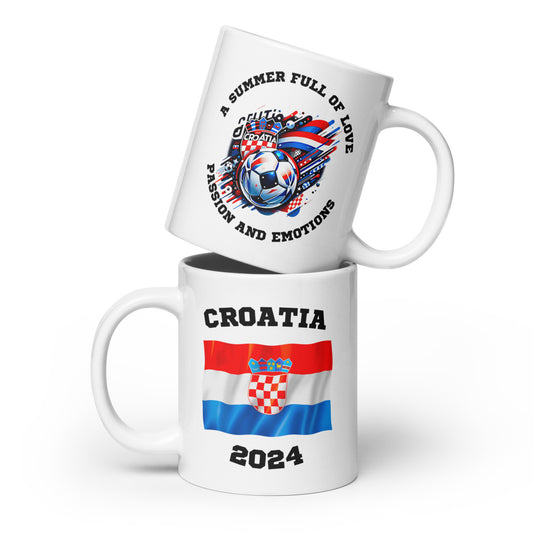 Kroatien | Fußball Sammleredition: Weiße Tasse mit exklusivem Motiv