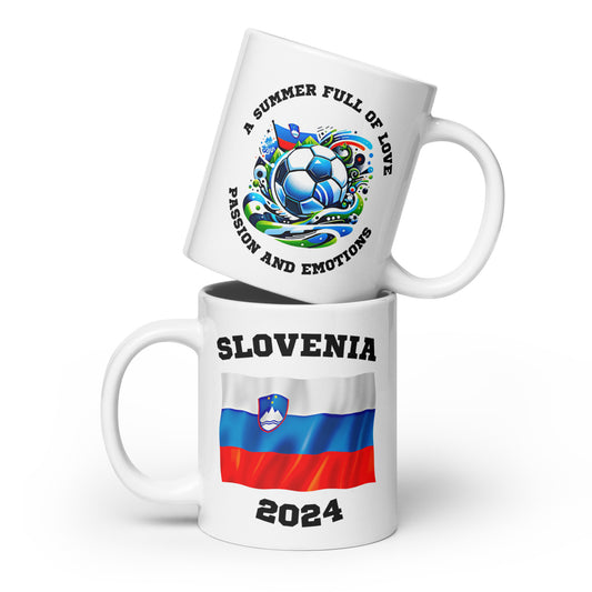 Slowenien | Fußball Sammleredition: Weiße Tasse mit exklusivem Motiv