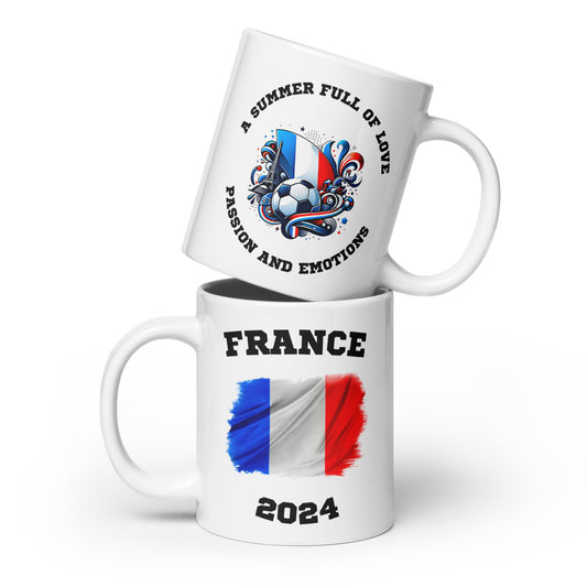 Frankreich | Fußball Sammleredition: Weiße Tasse mit exklusivem Motiv