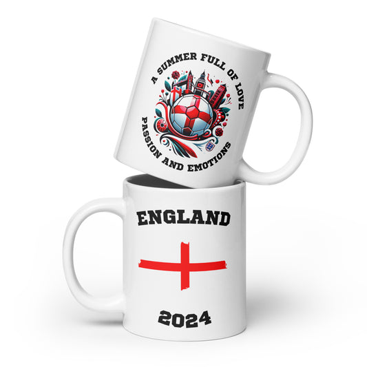 England | Fußball Sammleredition: Weiße Tasse mit exklusivem Motiv
