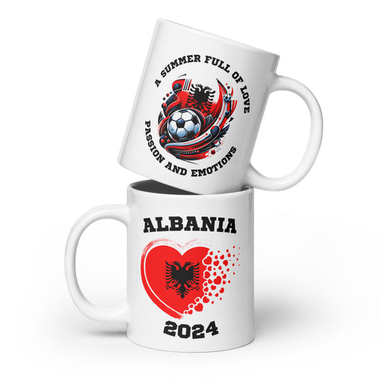 Albanien | Fußball Sammleredition: Weiße Tasse mit exklusivem Motiv